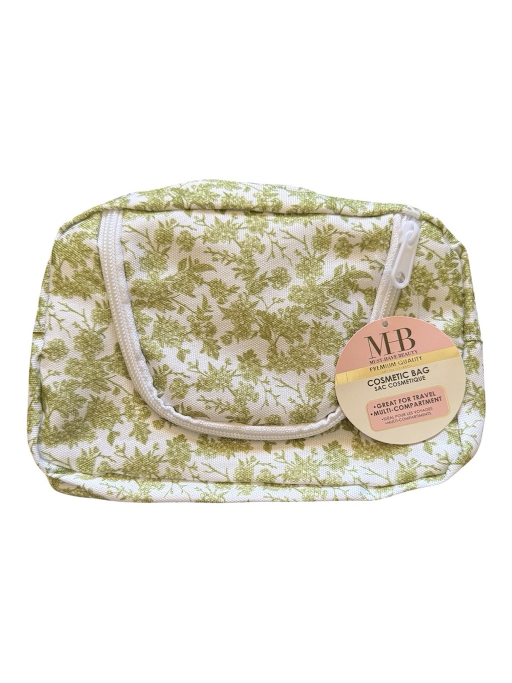 MHB Green Floral Cosmetic Pouch/Bag